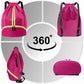 Sports Drawstring Backpack String Tote Gym Bag