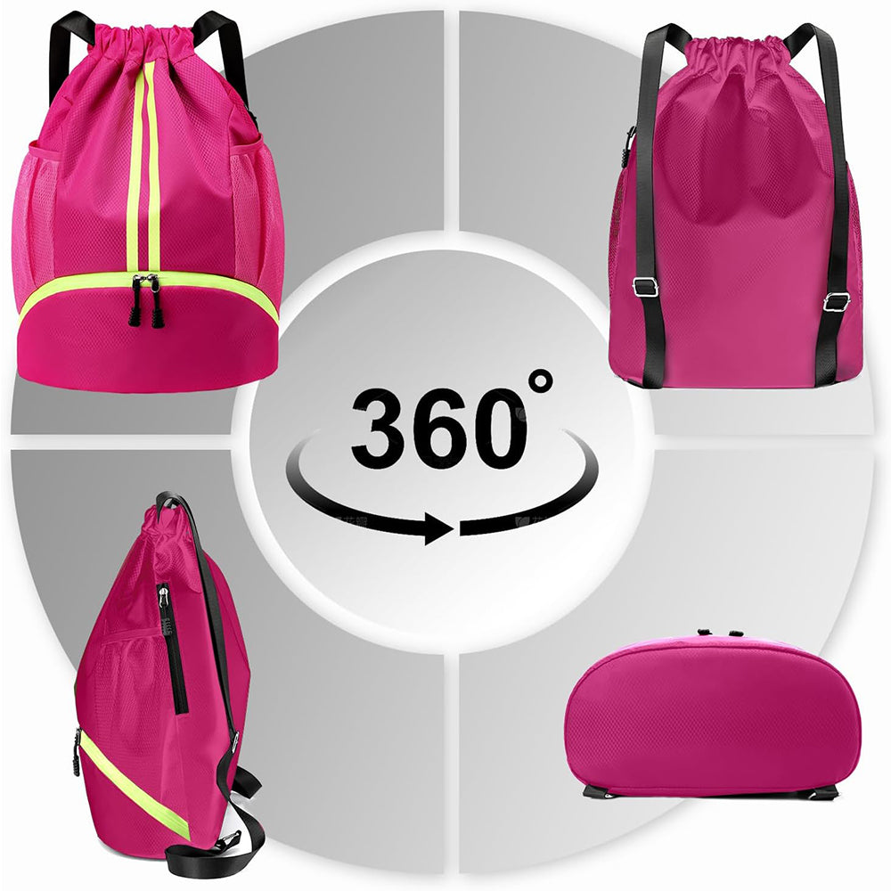 Sports Drawstring Backpack String Tote Gym Bag
