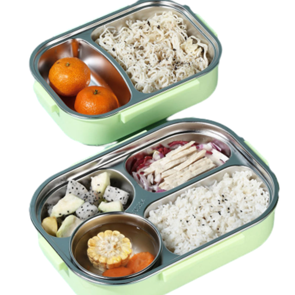 304 Stainless Steel Insulated Bento Lunch Box with 3-Compartments