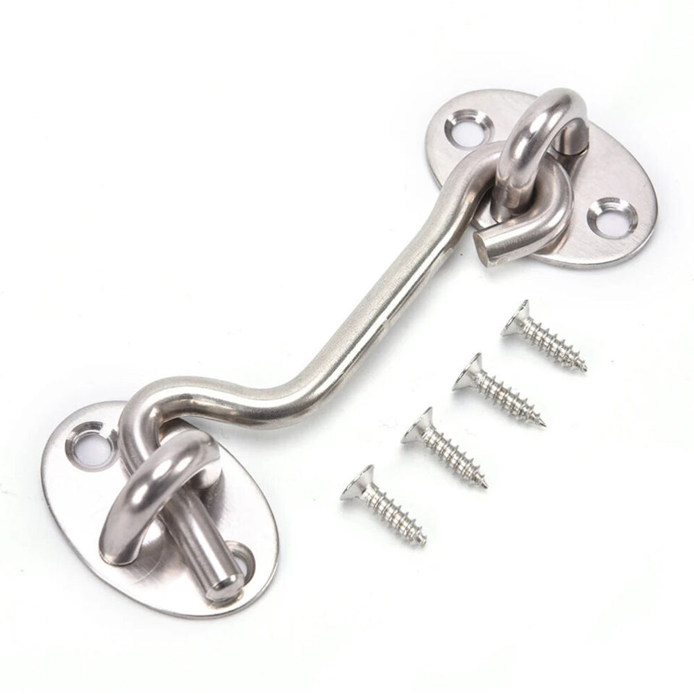 Cabin Hook Eye Brass Gate Hook Window Barn Door Latch Shed Lock Catch Holder