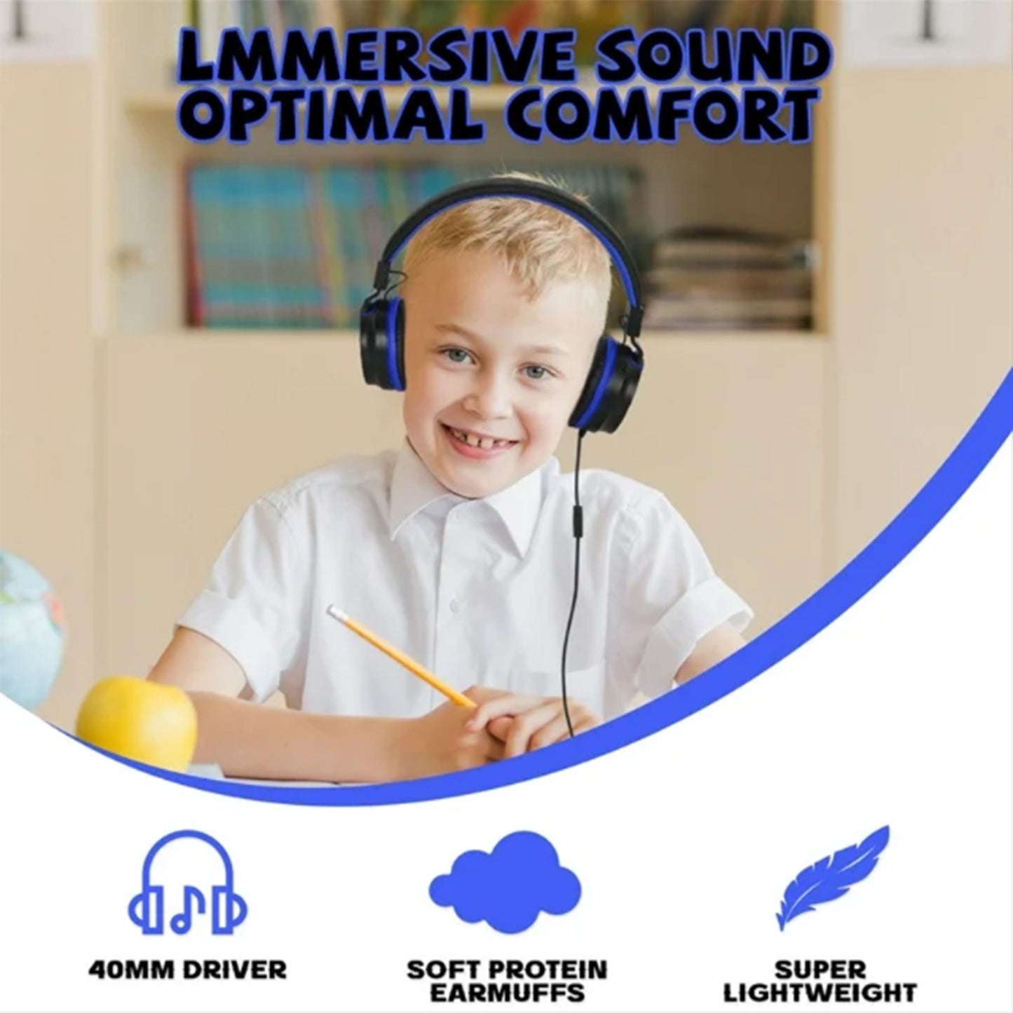 3.5mm Wired Gaming Headset MIC Headphones for PC Mac Laptop Phone