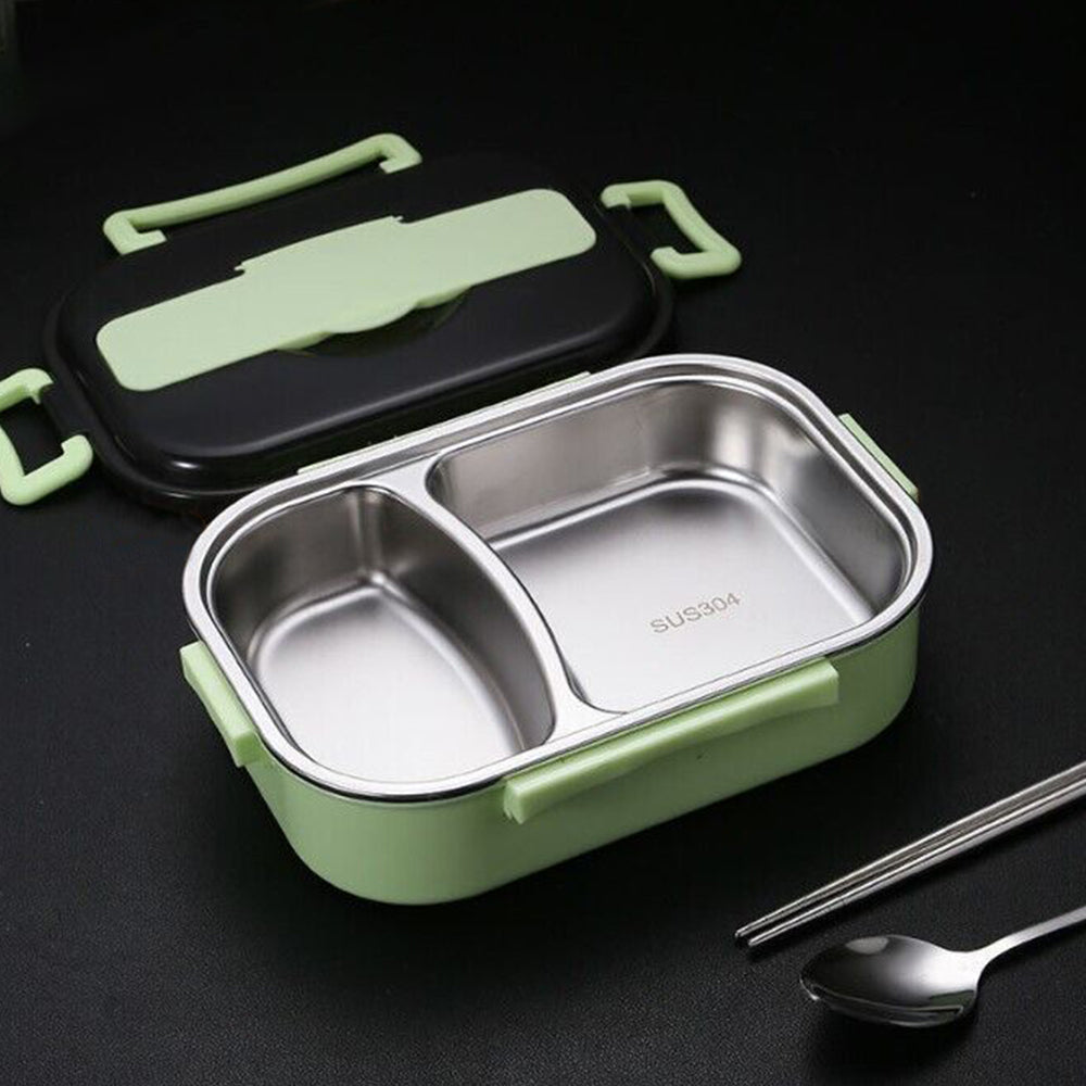 304 Stainless Steel 2-Grid Insulated Bento Lunch Box with Compartments