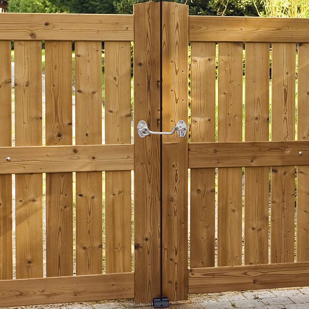 Cabin Hook Eye Brass Gate Hook Window Barn Door Latch Shed Lock Catch Holder