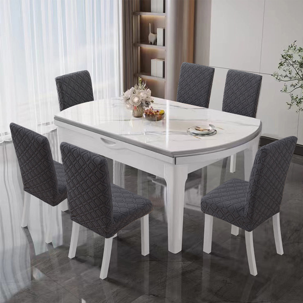 2Pcs Jacquard Chair Cover Universal Fitted Chair Cover Protector
