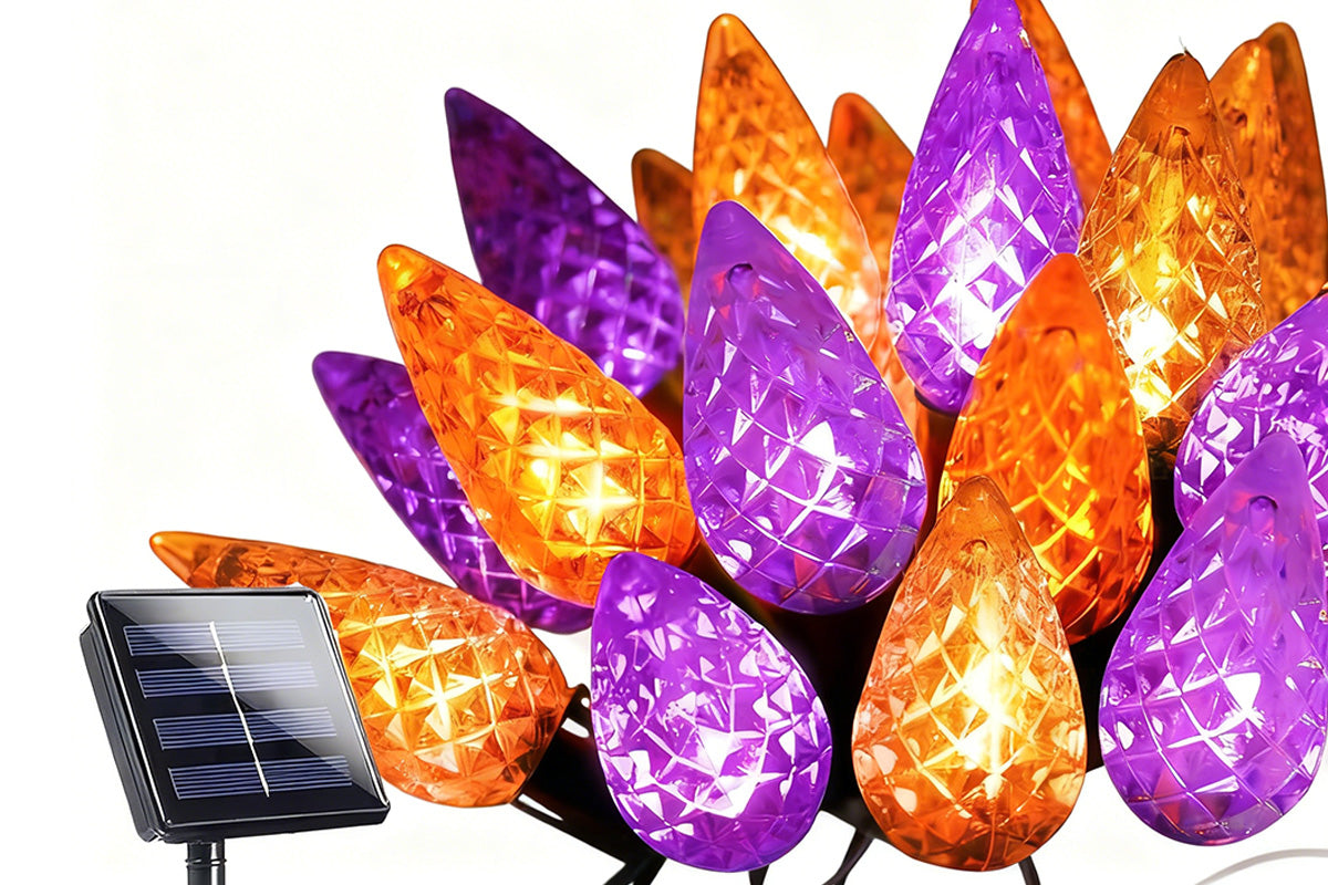 7M Solar Strawberry String Lights Waterproof Christmas Indoor Outdoor LED Holiday Decor
