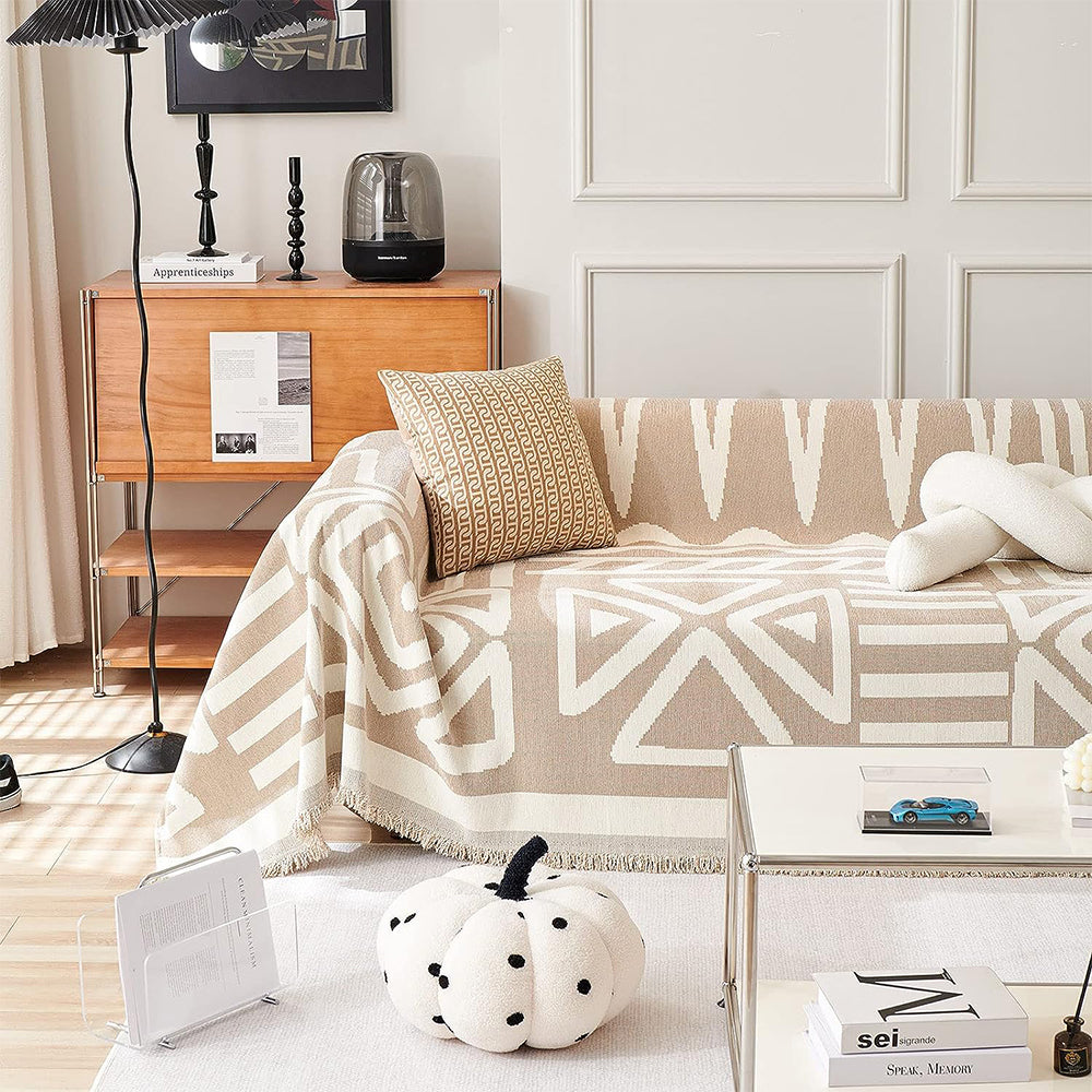 Boho Plaid Sofa Cover