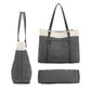 Women Laptop Tote Bag Canvas Handbag 15.6 Inch Work Shoulder Bag