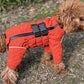 Dog Coat 4 Legs Covered Windproof Waterproof Dog Winter Jacket-Orange
