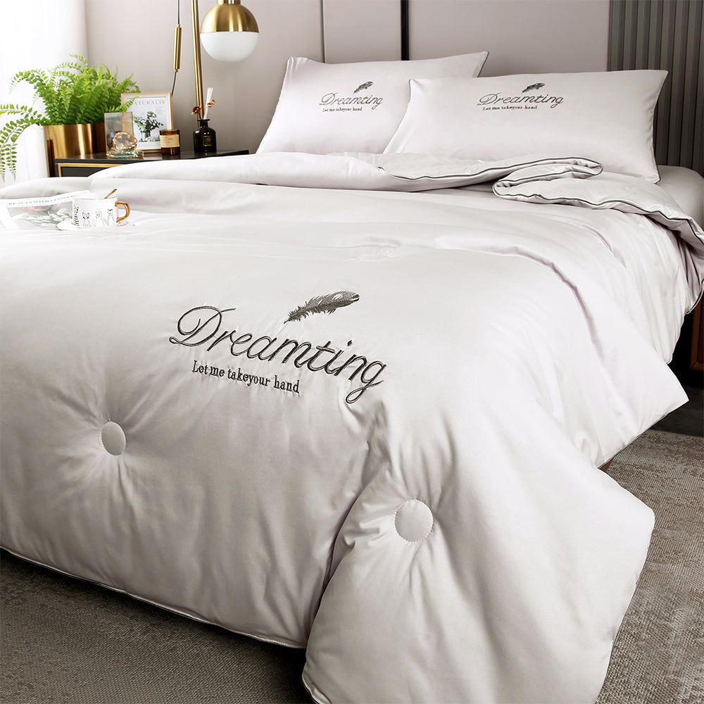 Summer Cool Feeling Quilt Bed Sheets and Pillowcases Set