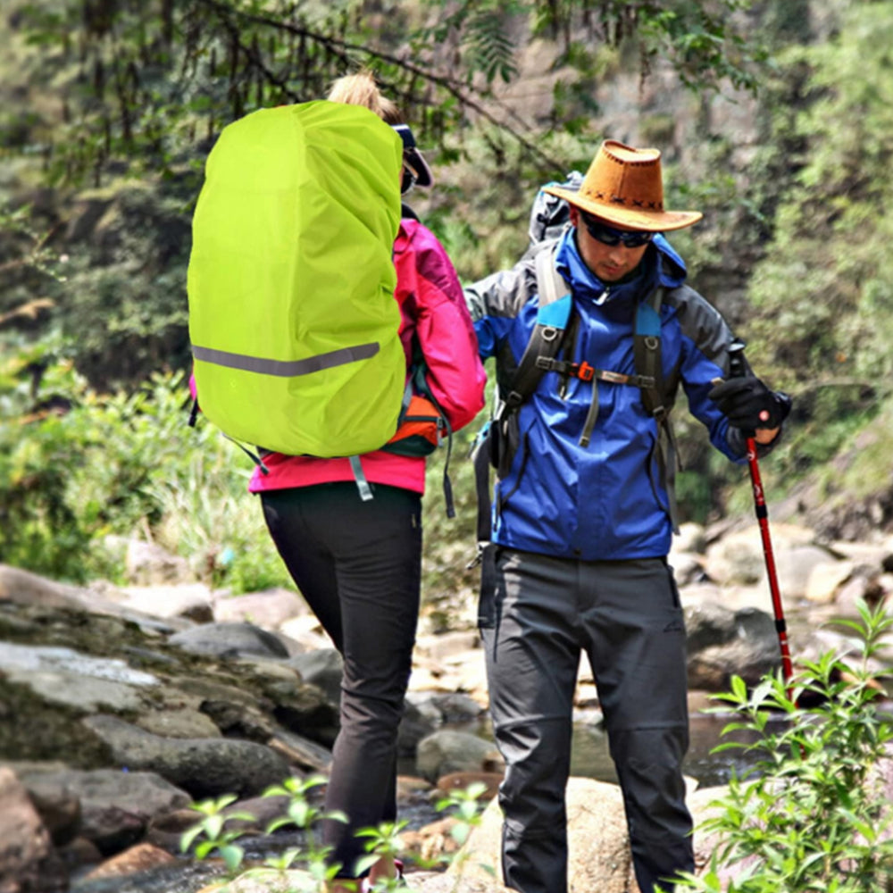 2Pcs Water-Resistant Outdoor Backpack Rain Cover with Reflective Strip