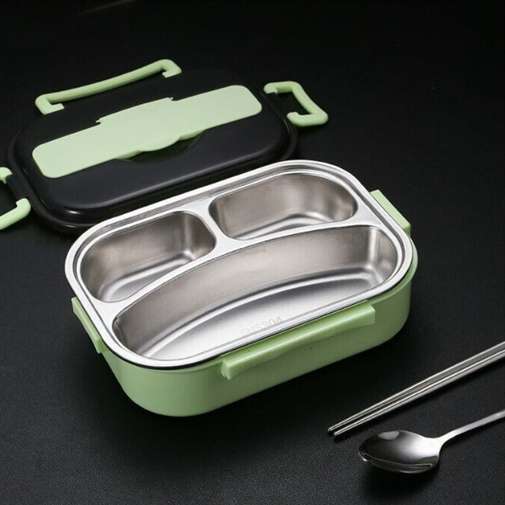 304 Stainless Steel Insulated Bento Lunch Box with 3-Compartments