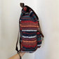 Boho Style Flap Drawstring Backpack