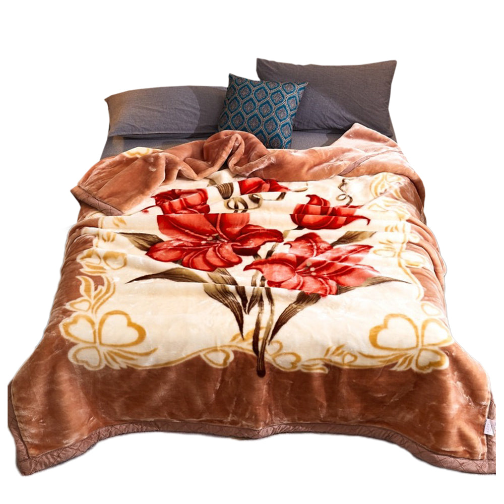 Double Layer Winter Warm Soft Raschel Blanket