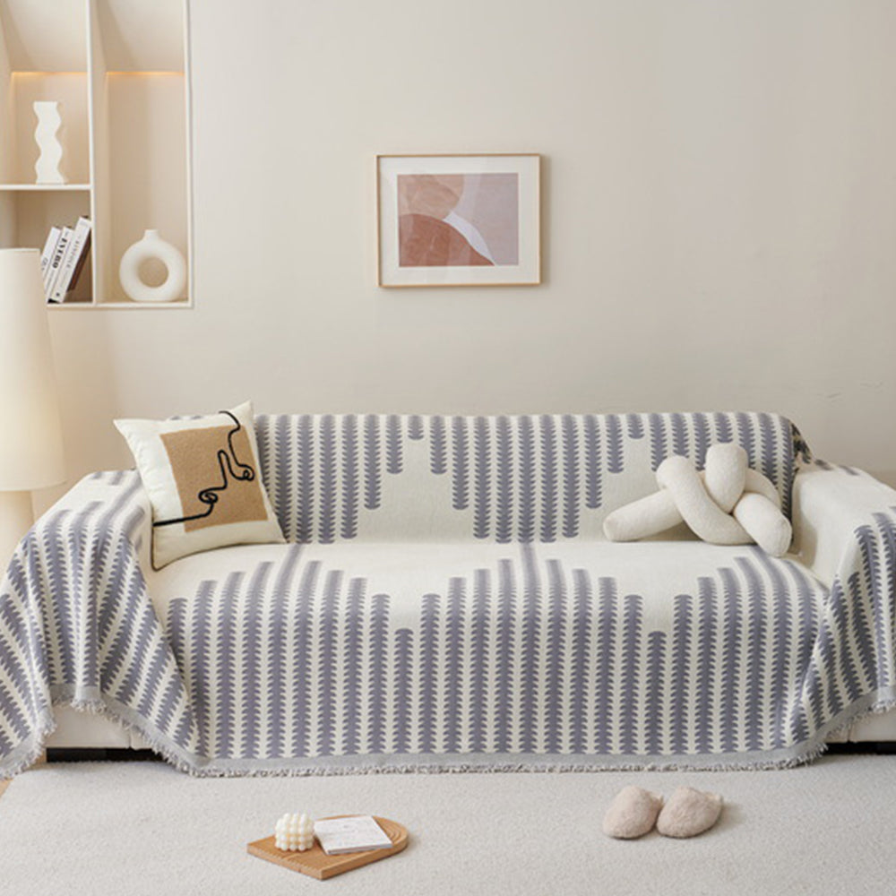 Reversible Double-Sided Minimalist Chenille Sofa Cover