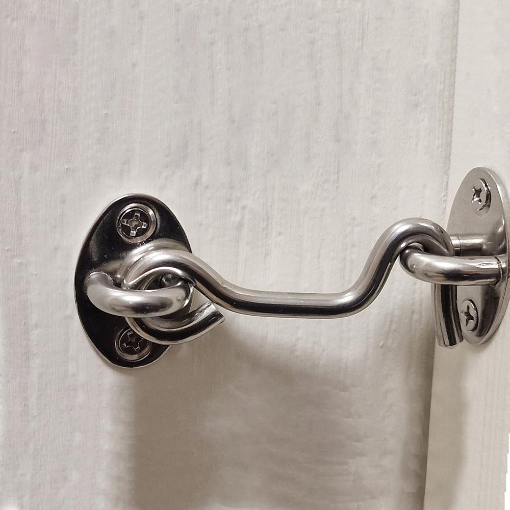Cabin Hook Eye Brass Gate Hook Window Barn Door Latch Shed Lock Catch Holder