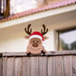Christmas Fence Peeker Decoration Metal Xmas Outdoor Garden Fence Sign