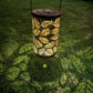 Leaves Solar Powered Lanterns Hanging Garden Lights Warm White Hollow Out Lamp