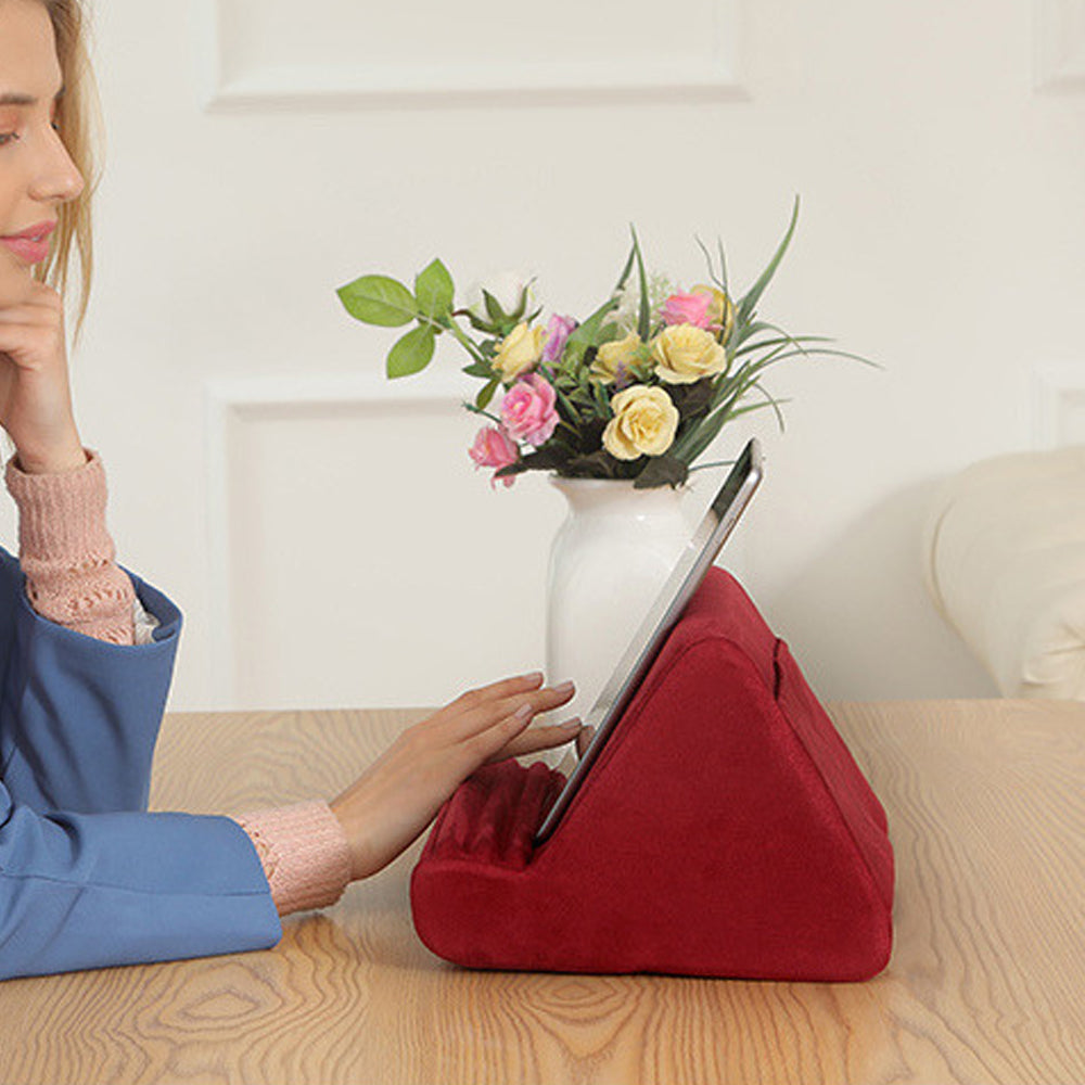 Multi-Angle Tablet Holder Compatible with iPads Lazy Holder Stand for Bed and Desk with 2 Pockets
