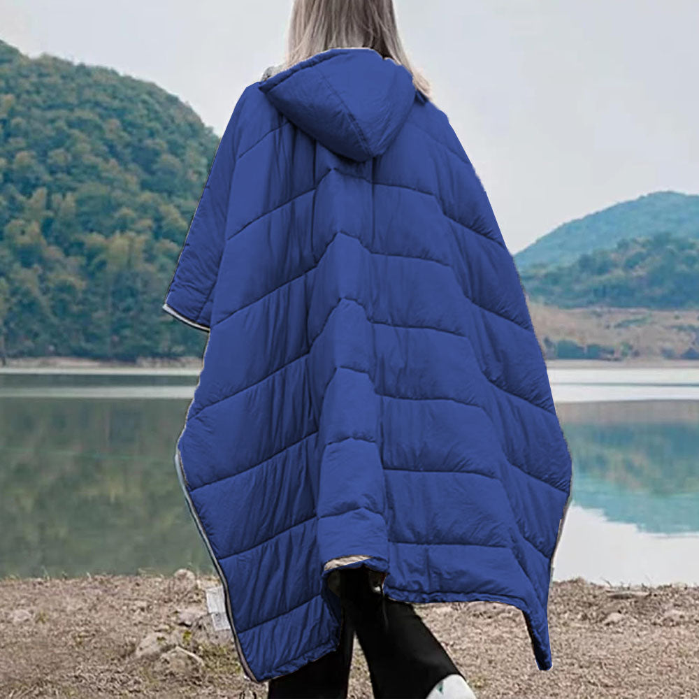 Camp Thermal Poncho Sleeping Bag Wearable Hooded Blanket