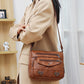 Retro Multi Pockets Crossbody Bag PU Leather Crossbody Shoulder Bag for Women