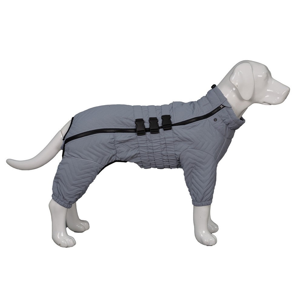 Dog Coat 4 Legs Covered Windproof Waterproof Dog Winter Jacket-Grey
