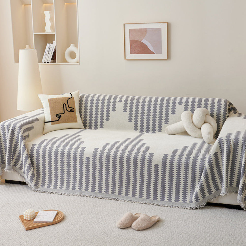 Reversible Double-Sided Minimalist Chenille Sofa Cover