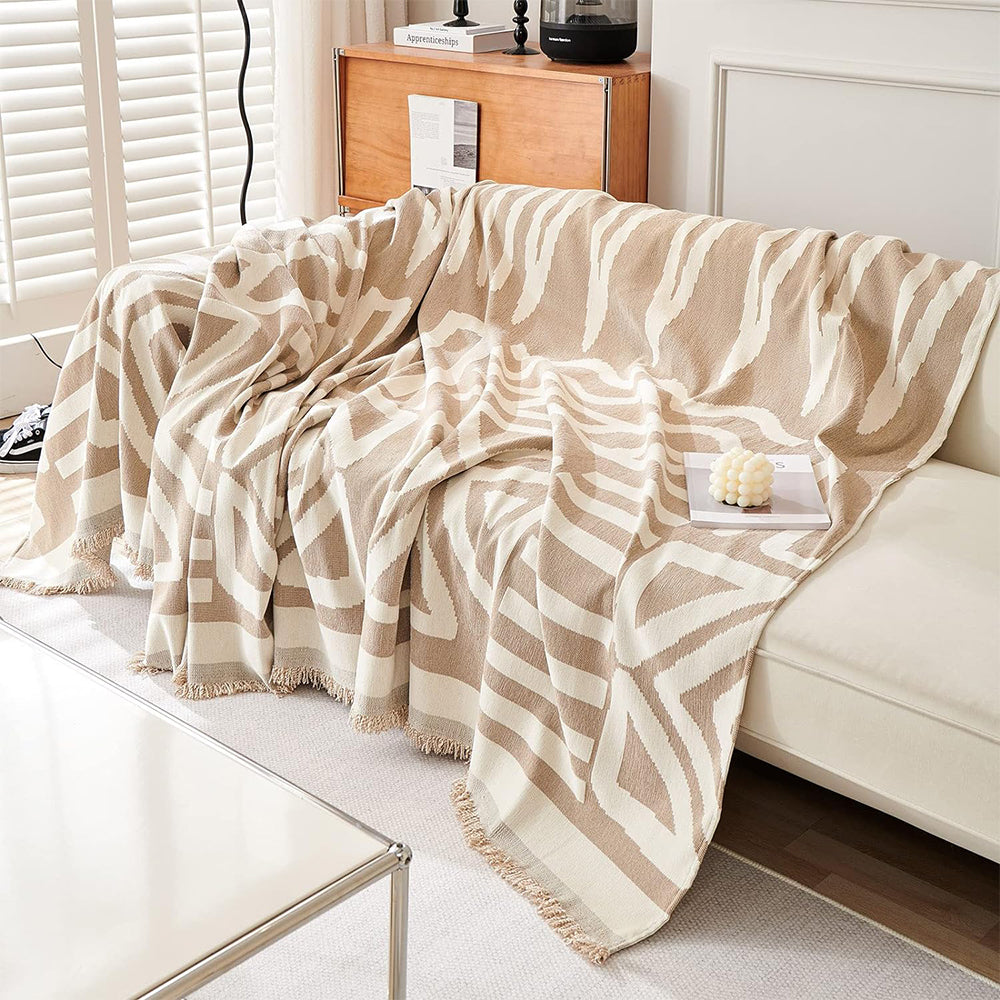 Boho Plaid Sofa Cover