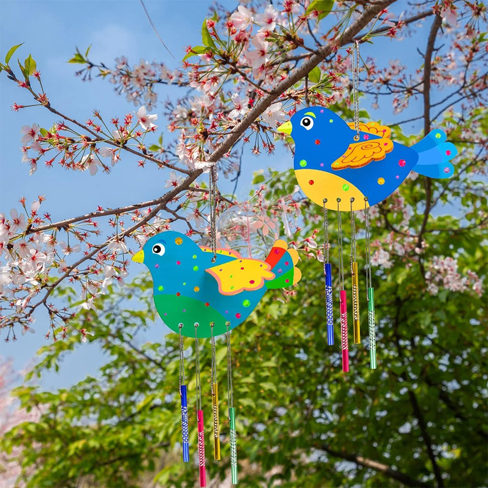3D Rotating Birds Wind Chime Kit for Kids Make Your Own Wind Chime Wooden Arts