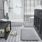 3Pcs Coral Fleece Bathroom Mat Anti Slip Toilet Rugs Fast Absorbent