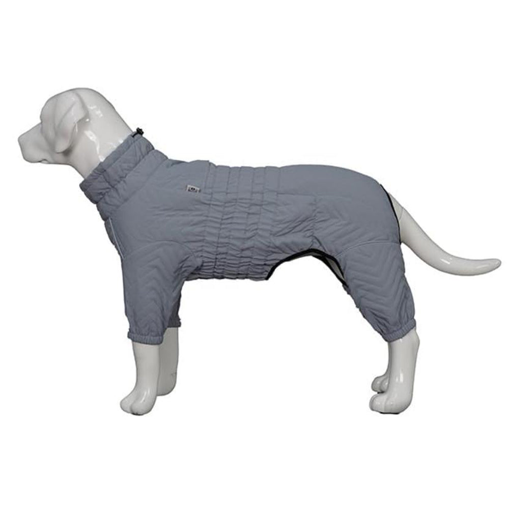 Dog Coat 4 Legs Covered Windproof Waterproof Dog Winter Jacket-Grey