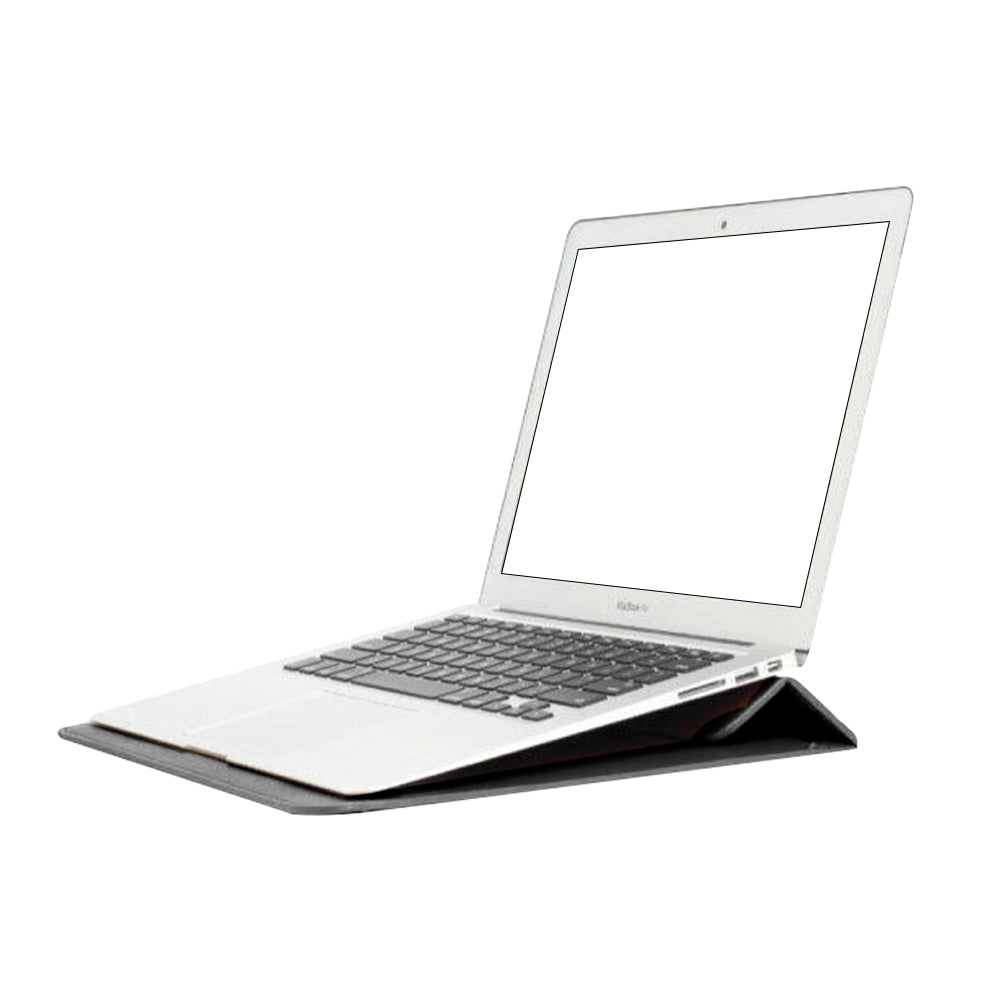 2Pcs PU Leather Sleeve Case Laptop Bag with Stand for Macbook 11 13 15 inches