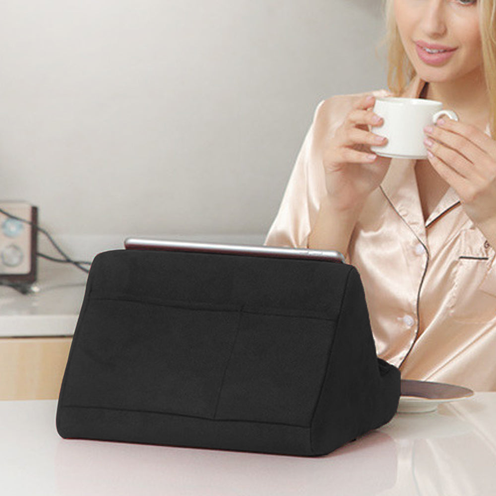 Multi-Angle Tablet Holder Compatible with iPads Lazy Holder Stand for Bed and Desk with 2 Pockets