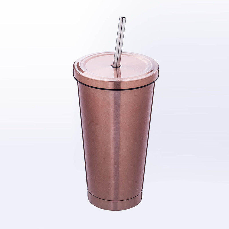 500ml Stainless Steel Tumbler Mug with Straw