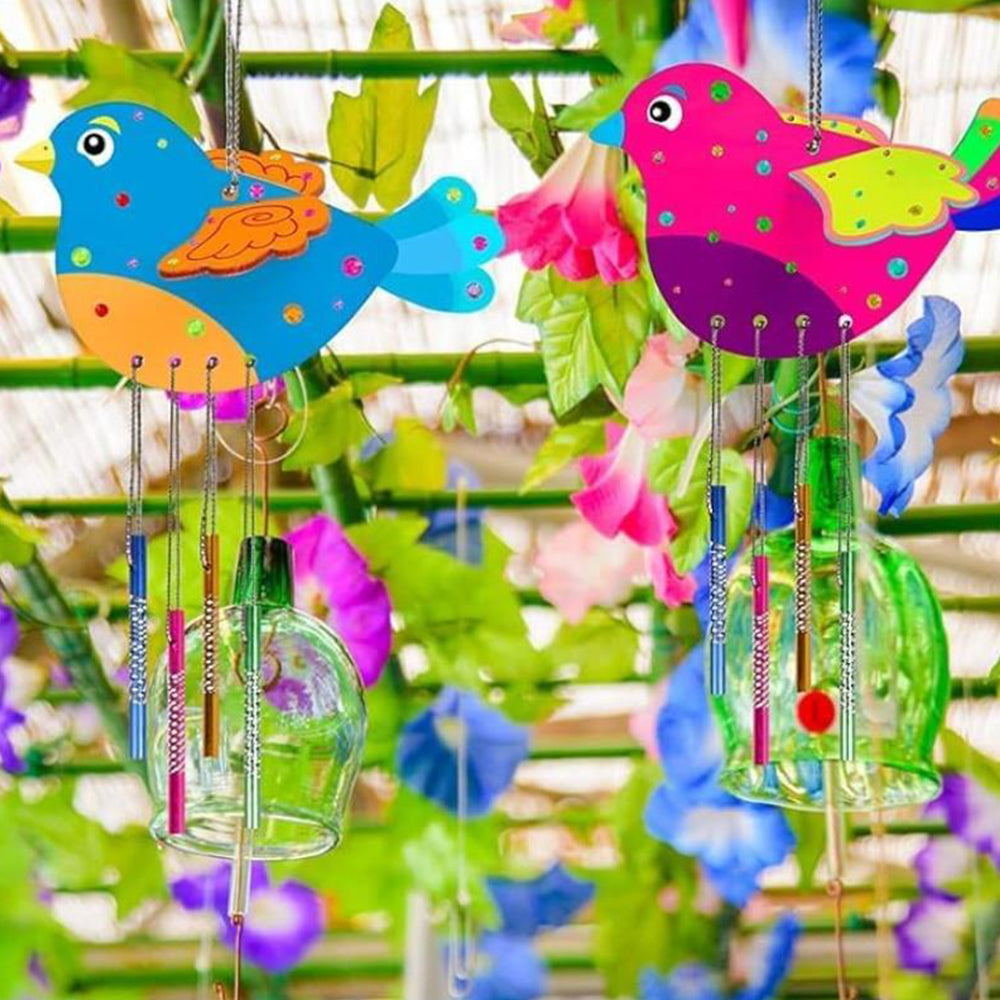3D Rotating Birds Wind Chime Kit for Kids Make Your Own Wind Chime Wooden Arts