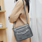 Retro Multi Pockets Crossbody Bag PU Leather Crossbody Shoulder Bag for Women