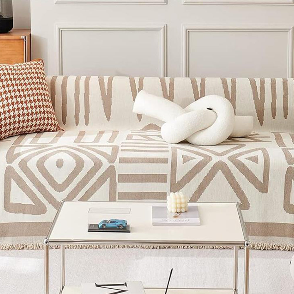 Boho Plaid Sofa Cover