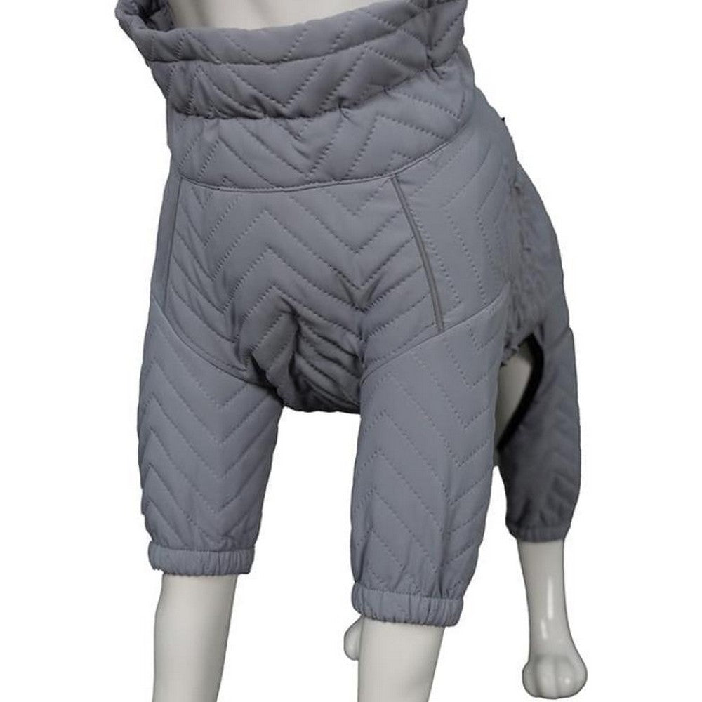Dog Coat 4 Legs Covered Windproof Waterproof Dog Winter Jacket-Grey
