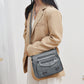 Retro Multi Pockets Crossbody Bag PU Leather Crossbody Shoulder Bag for Women
