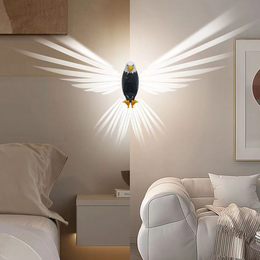 Bald Eagle Wall Light Wall Mounted Eagle Lamp Removable Charging Eagle Light
