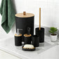 6 Pcs Bathroom Wash Set with Bamboo Lids and Plastic Body