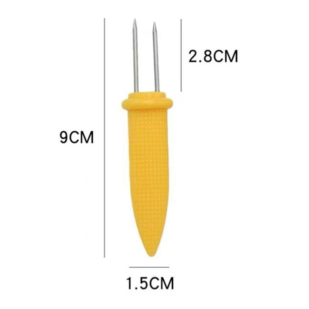 10 PCS Stainless Steel Corn Holders with Kernel Design Grip for BBQ