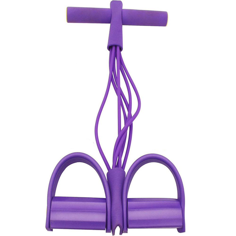 Foot Leg Pedal Resistance Band Puller Rope 6 Tube Pedal Ankle Exercise