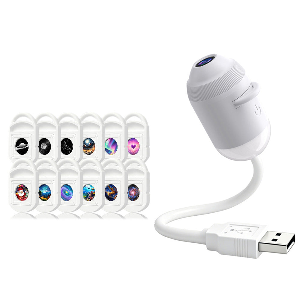 2 in 1 Galaxy Starry Sky Night Light Projector USB Projection Lamp
