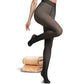 Sheer Tights Plus Size Winter Thermal Pantyhose Bare Legs Illusion Warm-Black