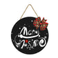 Christmas Door Plate Wooden Sign Christmas Welcome Listing Door Wall Decoration