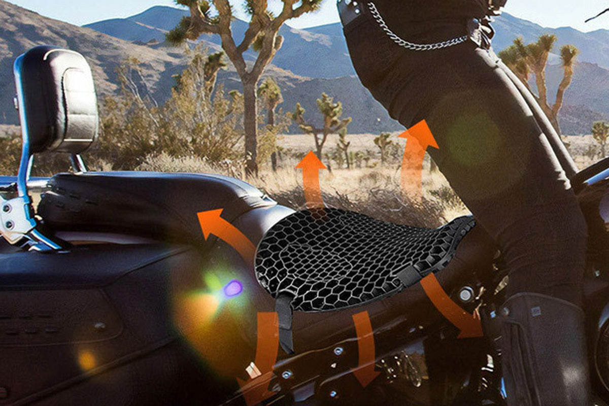 Motorcycle Gel Seat Cushion for Long Rides