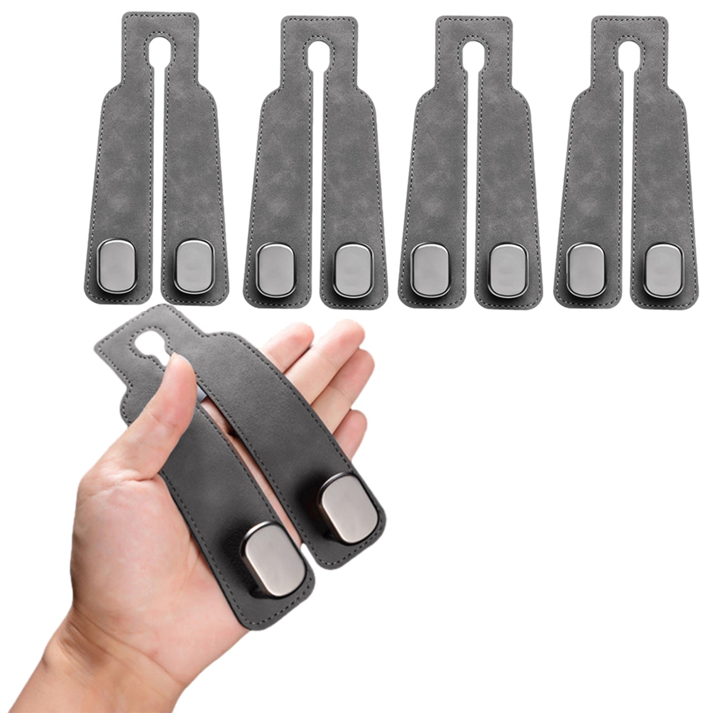 2Pcs Car Back Seat Headrest Storage Hanging Double Hooks