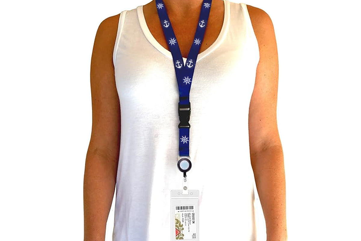 4PCS Cruise Lanyard with Retractable Badge Holder and Waterproof ID Card Holder