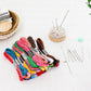Mini Wood Composite Knitting Loom Darning Mushroom and 50 Color Thread Kit
