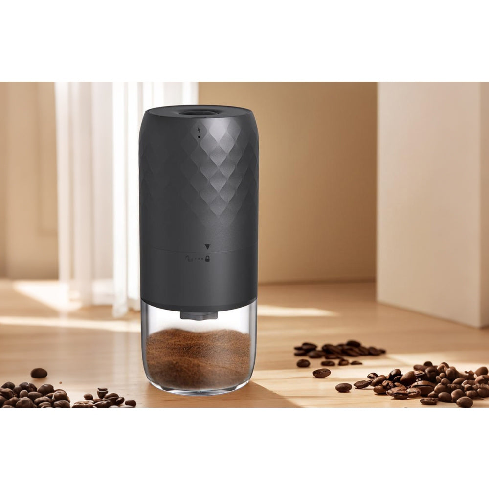 Portable Electric Coffee Grinder for Home Use with Cleaning Brush
